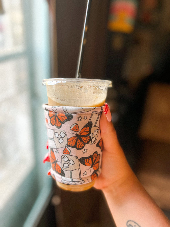 Butterfly Iced Coffee Sleeve